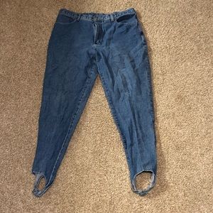 Vintage high waisted stirrup jeans
